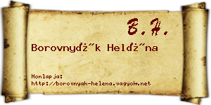 Borovnyák Heléna névjegykártya
